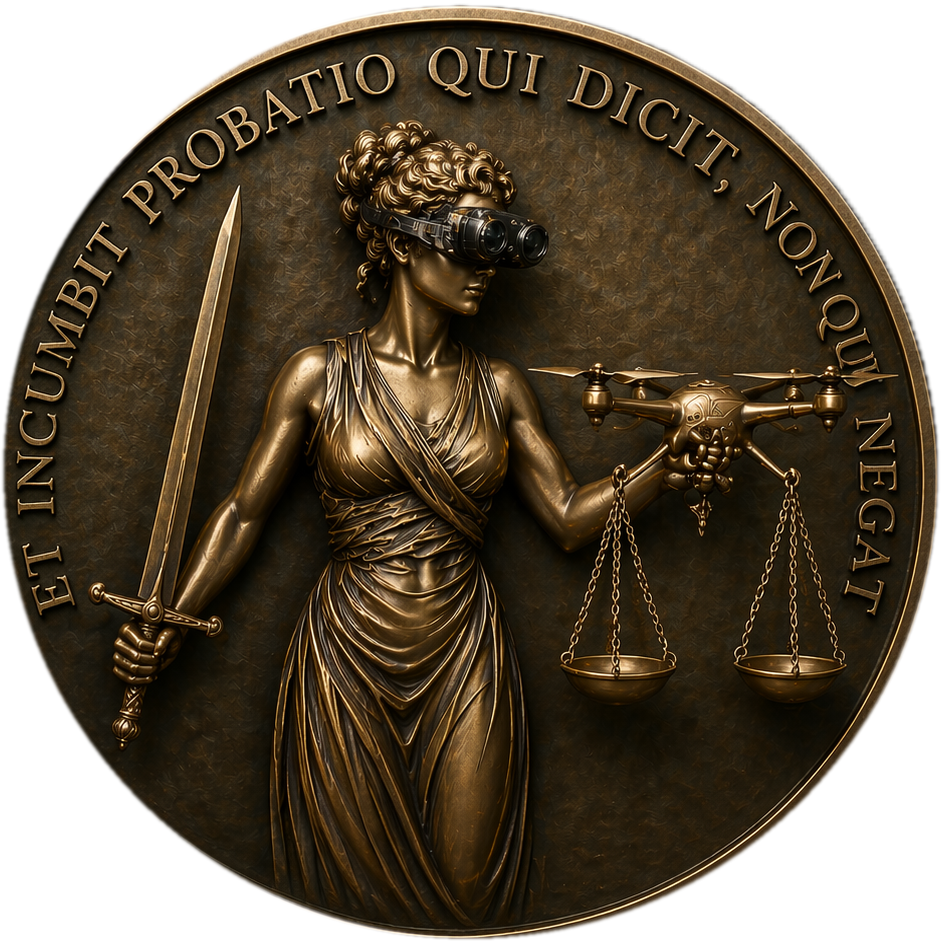 Courtroom visual justice mark